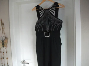 Eleganter festlicher toller Jumpsuit mit Strass schwarz Gr. L (40) NEU! - Bild 1 von 4