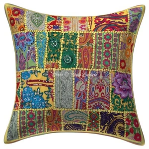 Vintage Cushion Cover Indian Boho Bohemian Sofa Car Pillow Cases For Home Decor - Picture 1 of 5