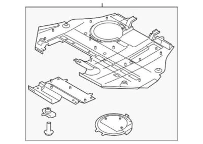 Cubierta inferior del radiador original Ford Mercury 2010-2012 Fusion Milan 9E5Z-5410494-B Foto 1 de 4