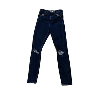 Pantalones de mezclilla ajustados para mujer Asos, talla 26/32, azules, de lavado medio, Pocekts informales angustiados - Imagen 1 de 10