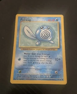 Pokemon TCG Poliwag Base Set 59/102 Regular Shadowless Common - Picture 1 of 2