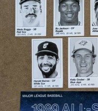 1989 1990 1991 MLB All-Star Game Program Player Cuts - U Pick a player