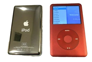 Apple iPod Classic 6th Generation RED Red (128 GB) with Mega battery Excellent!! - Picture 1 of 7