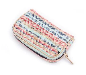 PurseN Clutch Makeup Case w/ Wristlet Strap (Sunset Tides) Small Purse Organizer - Picture 1 of 3