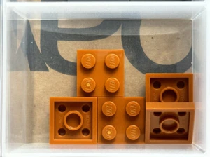 LEGO Parts - Dark Orange Plate 2 x 2 - No 3022 - QTY 5 - Picture 1 of 1