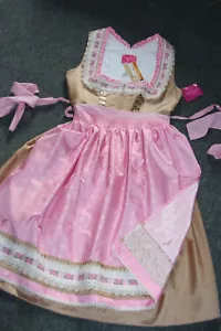 KL4986 @ NEU Dirndl + Schürze @ beige @ Krüger @ Balkonette @ 42-44 - Bild 1 von 3