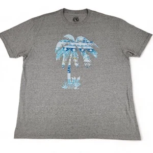 Ocean Current Palm Tree T Shirt Mens Size XXL Tee Gray Cotton Blend Short Sleeve - Picture 1 of 6