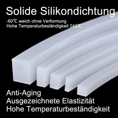 Guarnizione Completa Quadrata in Gomma Siliconica Resistente alle Alte Temperature Antiscivolo 4~30mm - Immagine 1 di 4