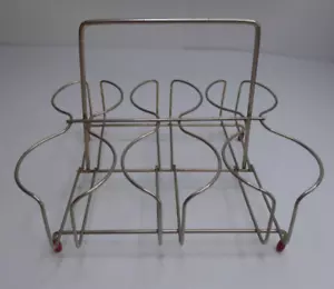 Drinking Glass Wire carry basket holder stand 1960's Vintage Retro Collectable - Picture 1 of 16