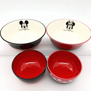 Kano Donburi Don Owan Rice Bowl set Disney Mickey Minnie Tableware Made in Japan - Picture 1 of 11