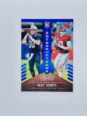2021 Absolute Mac Jones Introductions Spectrum Blue RC /35 Bama Patriots - Image 1 of 2