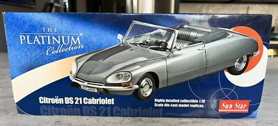 Sun Star 1/18 Platinum Collection Citroen DS 21 Cabriolet Diecast Gris NUEVO Y RARO Foto 1 de 4