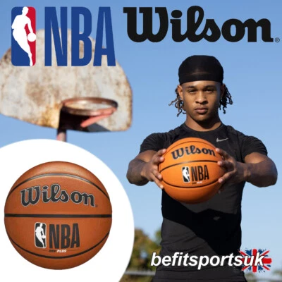 WILSON BASKETBALL GRÖSSE 7 DVR PLUS BALL BERNSTEIN SCHWARZ OUTDOOR COURT HELLBRAUN NBA