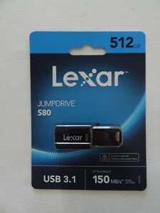 Lexar Jumpdrive S80 512GB USB 3.1 Flash Drive up to 150MB/s - New - Picture 1 of 2