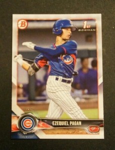 2018 Bowman 1st card, Chicago Cubs - EZEQUIEL PAGAN - Puerto Rico