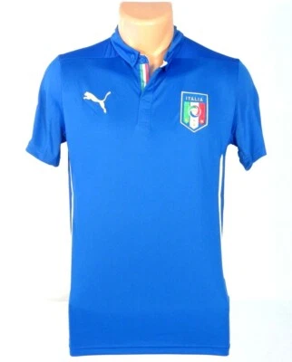 Puma FIGC Italia National Football Team Blue Soccer Jersey Youth Boy's NWT - Image 1 of 4