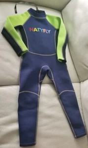 Natyfly Wetsuit Navy Blue/Green Kids Size Medium Excellent condition - Picture 1 of 11