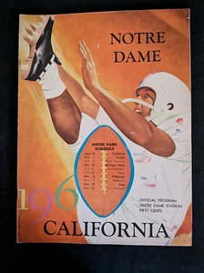 1960 Notre Dame vs California College Football Official Program 9/24/60 BUF - Picture 1 of 3
