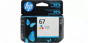 Original HP 67 Tri-color Ink Cartridge HP ENVY 6000 6400 Series Exp 2023 3YM55AN - Picture 1 of 5