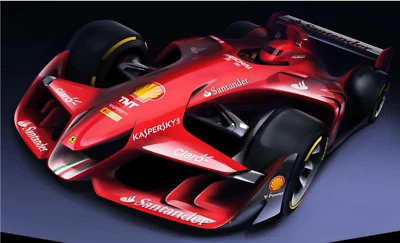 FERRARI F1GP Race Car Formula 1 12Racing18Grand Prix24Racer43Indy500Carousel RED - Image 1 of 4