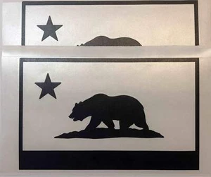 State Flag Decals - Premium Cast Matte Black Vinyl x2 - Picture 1 of 11