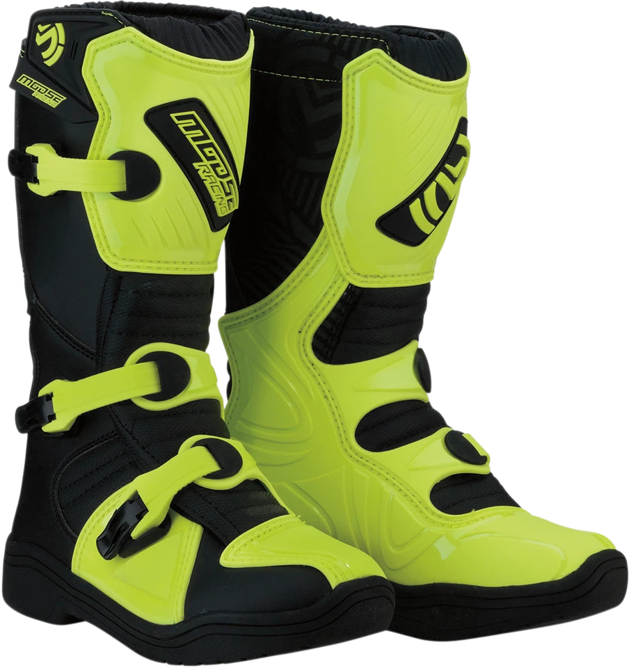 Moose Racing S18 Youth M1.3 Boots Black/Hi Viz 4 3411-0447 - Image 1 of 1