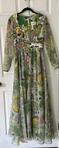 Vintage Arthur’s 60’s 70s Long Floral Dress Mod - Picture 1 of 8