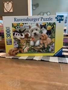 300 XXL NEW Ravensburger Large Piece Puzzle HAPPY ANIMAL BUDDIES SEALED 19"x14"