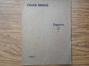FRANK BRIDGE Capriccio no.2 for piano - Picture 1 of 2