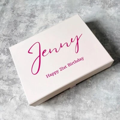 Personalised Luxury Birthday Gift Box, Handmade Keepsake Memory Box, Gift Hamper - Image 1 of 4