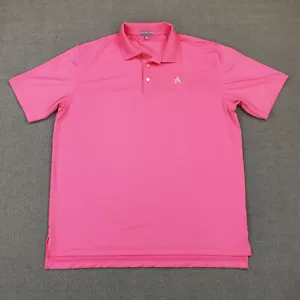 Peter Millar Summer Comfort Shirt Mens XL Golf Polo LOGO Solid Pink - Picture 1 of 10