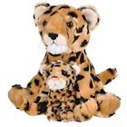 11" Cheetah with Baby Set Stuffed Animal Plush Toy Baby Soft Doll Kids Gifts