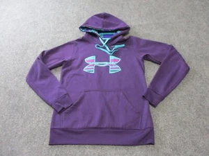 Under Armour Hoodie Women's Extra Small Purple Long Sleeve Sweatshirt Polyester* - Picture 1 of 11