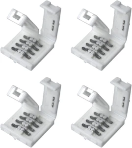 4 Pezzi Connettore Striscia Led 4 PIN, per Striscia Led RGB (Unire 2 Led Strip, - Foto 1 di 12
