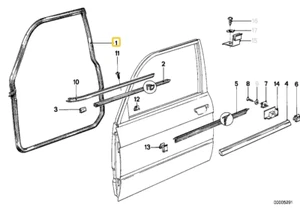 Front door left seal for BMW E-28 - Picture 1 of 1