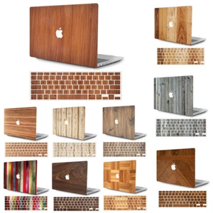 2in1 Wood Grain HardShell Case+Keyboard Cover for Macbook Air Pro 11 13 14 15 16 - Picture 1 of 32