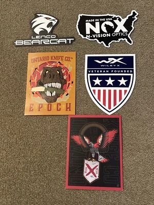 2023 Shot Show Las Vegas, NV Lot of 5 Stickers Decals Ontario Knife Co, Wiley X - Image 1 of 4