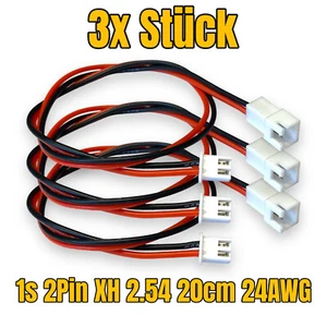 ✅ 3x 1S 2Pin XH 2.54 Cable Balanceador Extensión Cable de Carga 20cm Lipo Bat... - Imagen 1 de 11