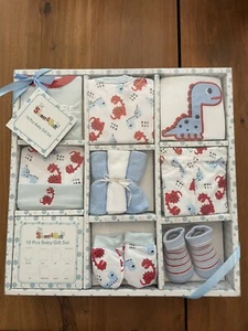 10 Piece Baby Boy Bundle Gift Set - Baby Shower Layette Gift - Ready for Gifting - Picture 1 of 3