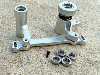Aluminum  Steering Bellcrank Set for 1/8 Losi 8IGHT-X Buggy Silver - Image 1 of 4