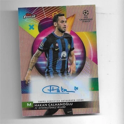 2023-24 Topps Finest UEFA Champions League Auto Card : Hakan Calhanoglu #A4 - Image 1 of 2