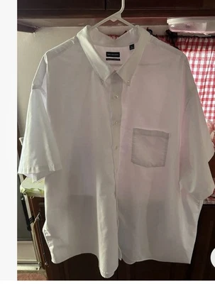 VAN HEUSEN MENS BIG /TALL 4 XL WHITE BUTTON DOWN SHIRT - Image 1 of 4