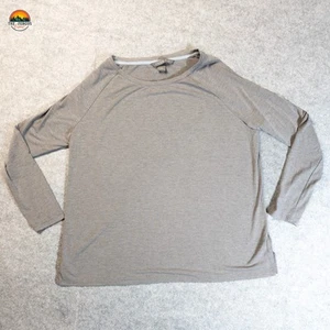 Free Fly Pullover T-Shirt Gray Long Sleeve Crew Neck Cozycore Women's Size M - Picture 1 of 8