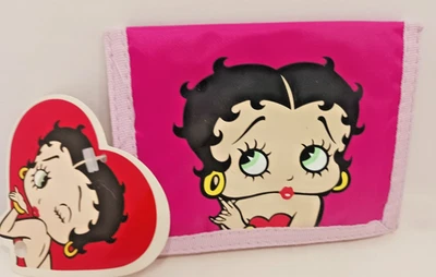 Vintage Cute Betty Boop Thin  Nylon Bi-Fold Wallet Pink 2005 - Image 1 of 4