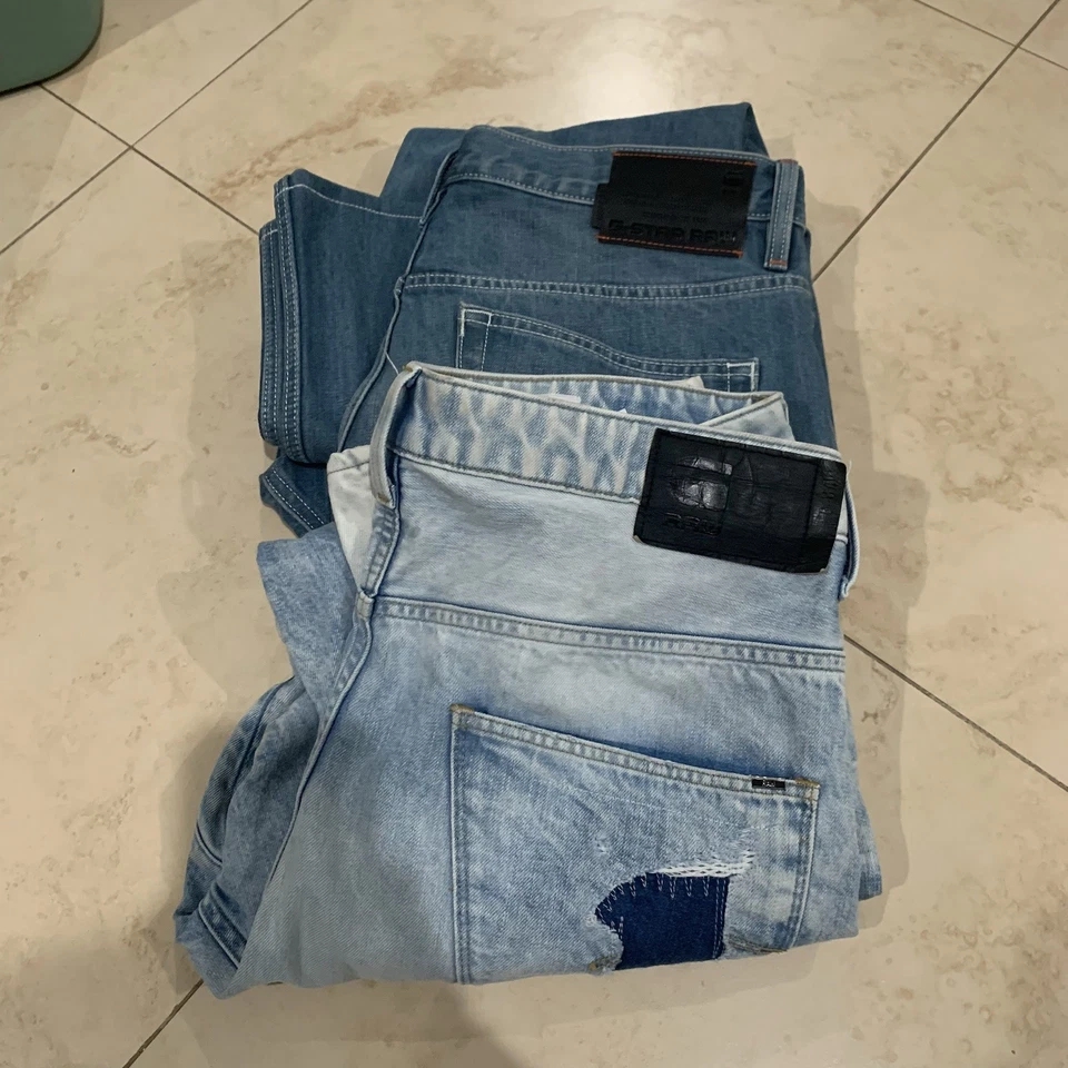 G-Star Men’s Lot Of 3 Triple A Bootcut Restored Pants Skinny Jeans 35W- 36W - Image 1 of 4