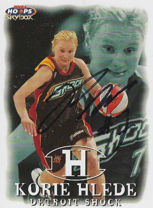 Korie Hlede Detroit Shock/Duquesne  Personally Autographed Card - Image 1 of 1