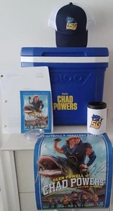 CHAD POWERS GLEN POWELL PROMO COOLER SIGNED POSTER BASEBALL CAP TUMBLER SCRIPT - Bild 1 von 12