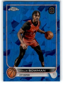 2023-24 Topps Chrome Overtime Elite Sapphire Malik Bowman City Reapers #36 - Picture 1 of 2