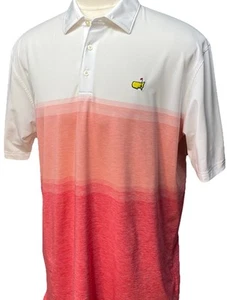 Masters Tech Herren Golf Poloshirt weiß gestreift Augusta National Stretch Gr. XL - Bild 1 von 8