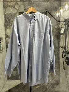 LL Bean Button Down Langarm XXLT himmelblaues Herrenhemd - Bild 1 von 9